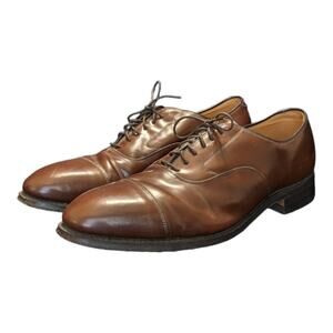 Johnston and Murphy Optima Melton Leather Oxford Shoes Brown Dress Formal Tan